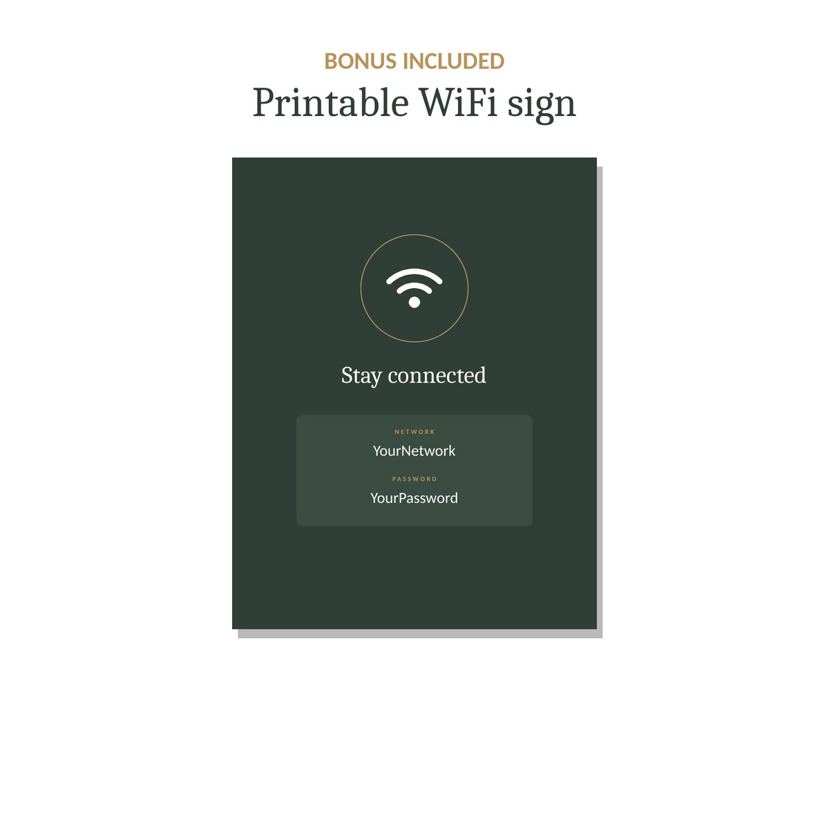 Airbnb welcome book template, modern minimal cover