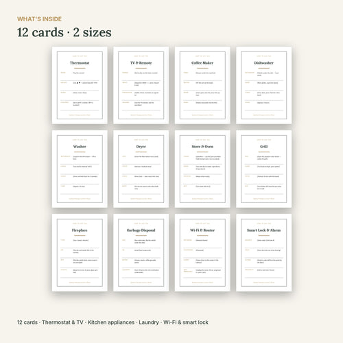 Airbnb Appliance Instruction Cards – 12 Editable How-To Signs, No Canva – what's inside