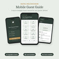 Airbnb digital welcome book – mobile guest guide with tap menu