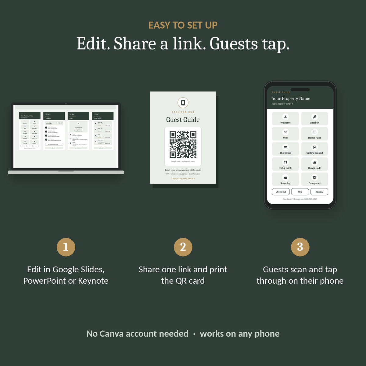 How to share a digital guest guide by link or QR code
