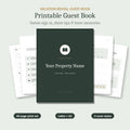 Airbnb guest book printable – vacation rental guest sign-in book