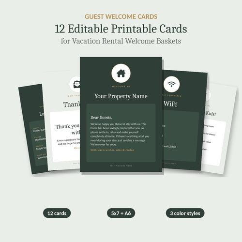 Guest Welcome Cards pack cover