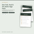 Airbnb Hot Tub, Pool & Pet Rules Signs – 12 Editable, No Canva