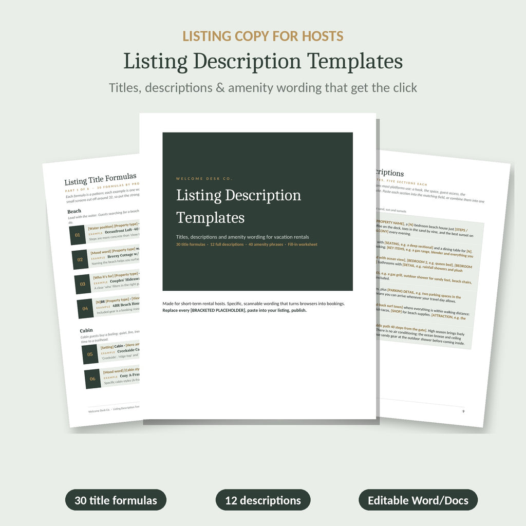 Listing Description Templates cover