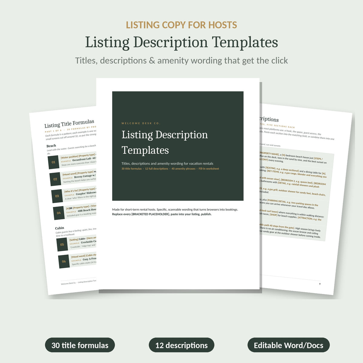 Listing Description Templates cover
