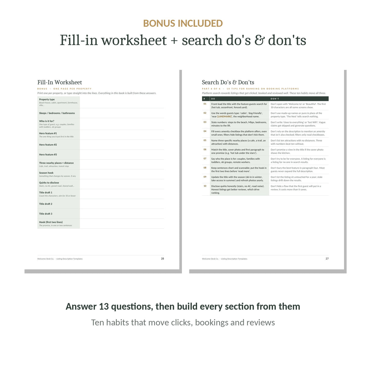 Fill-in worksheet and search tips