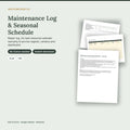 Airbnb Maintenance Log & Seasonal Schedule – Excel & Google Sheets