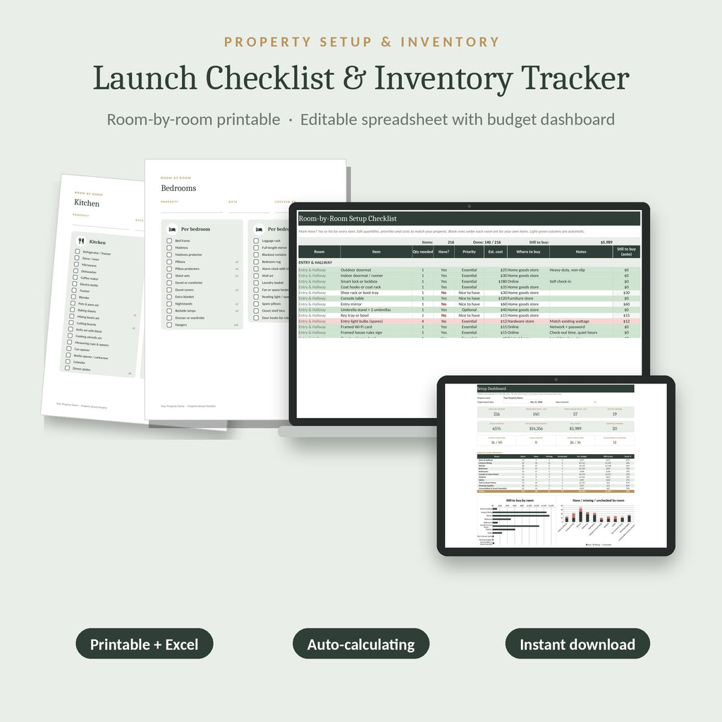 Property Setup & Inventory Checklist cover