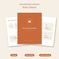 Boho Desert welcome book template cover