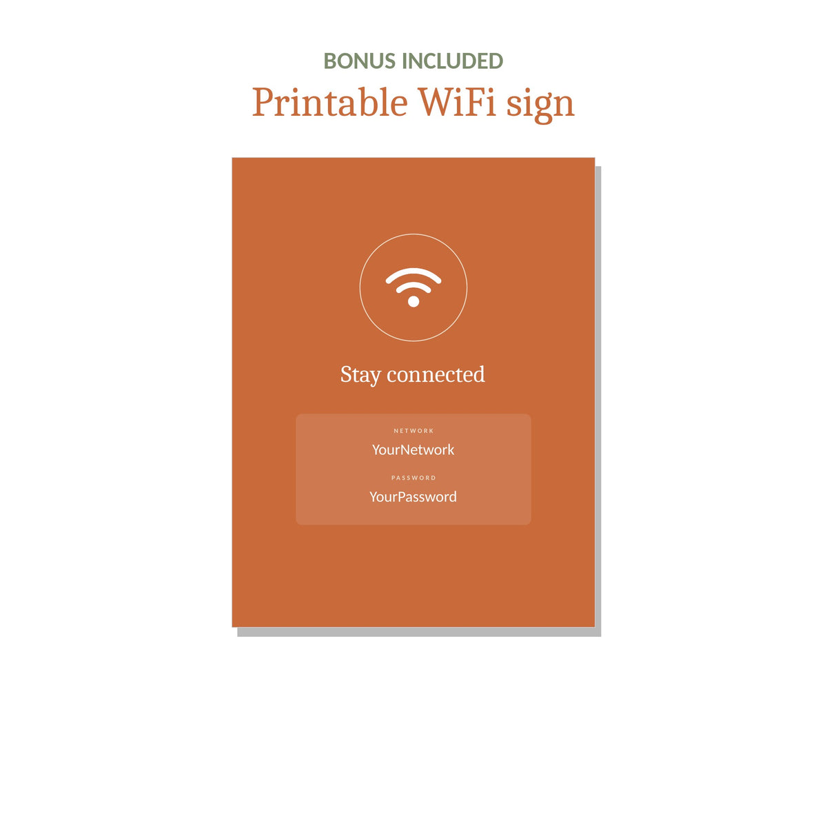 Bonus printable WiFi sign