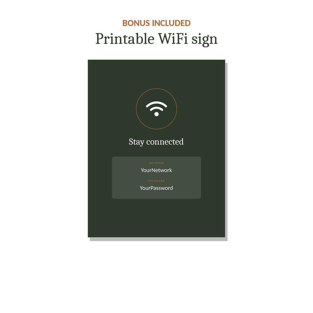 Bonus printable WiFi sign
