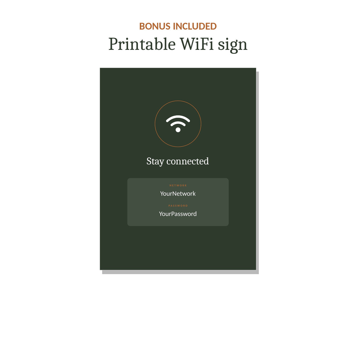 Bonus printable WiFi sign