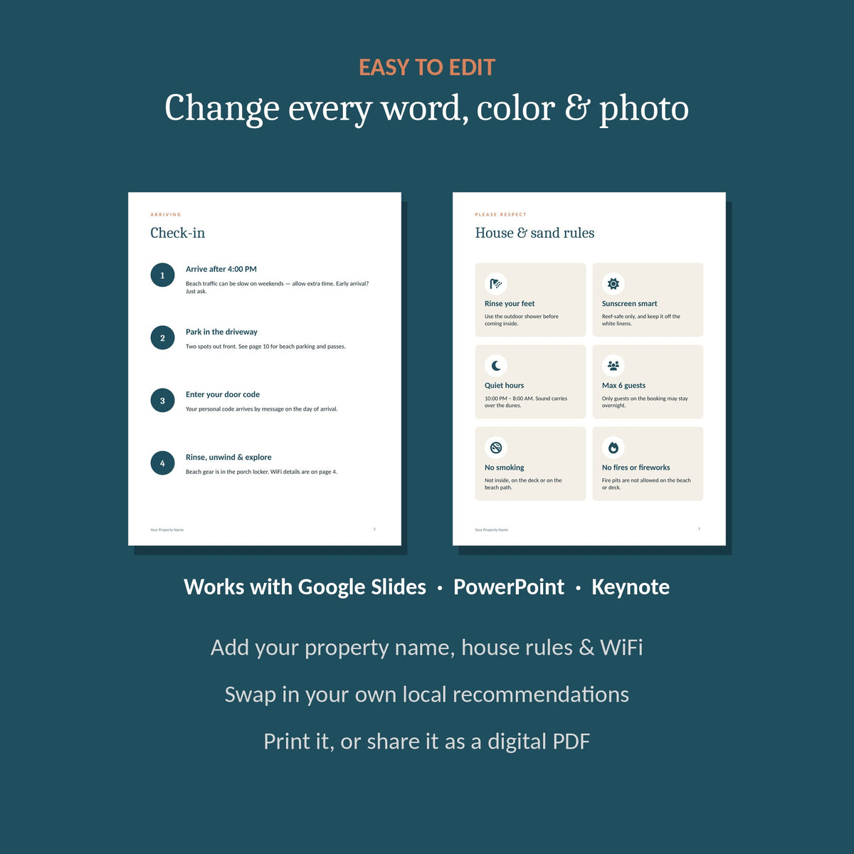 Editable in Google Slides, PowerPoint, Keynote