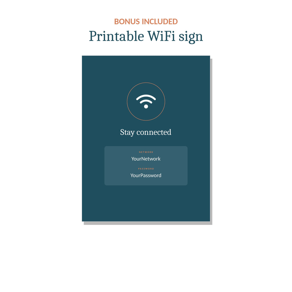 Bonus printable WiFi sign