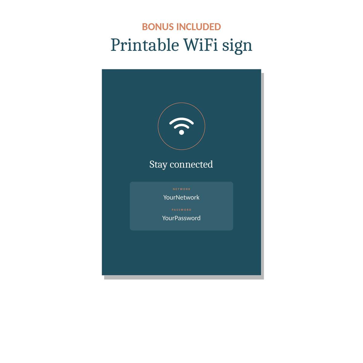 Bonus printable WiFi sign