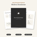 Modern Farmhouse welcome book template cover
