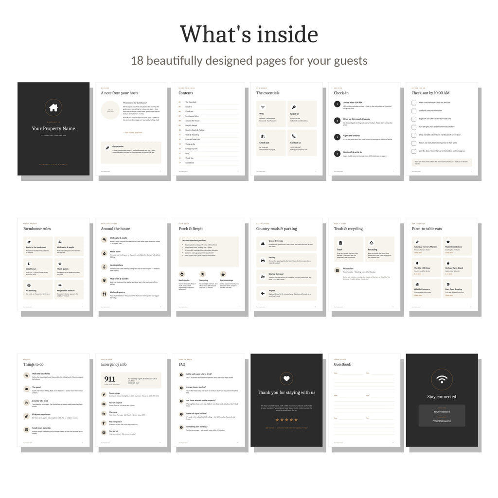 What's inside the Modern Farmhouse welcome book
