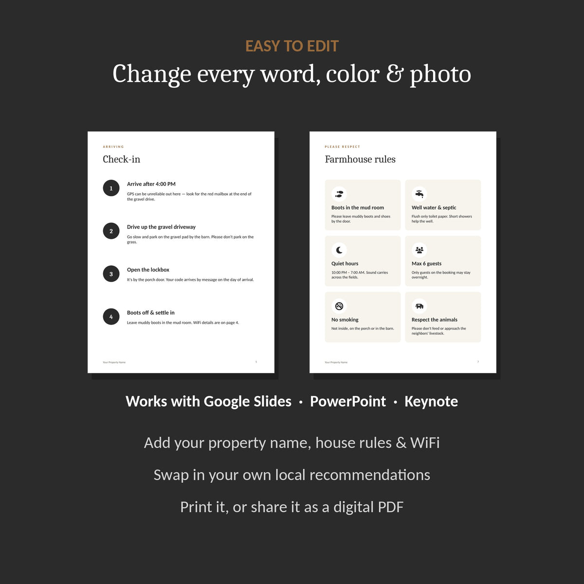 Fully editable in Google Slides, PowerPoint and Keynote