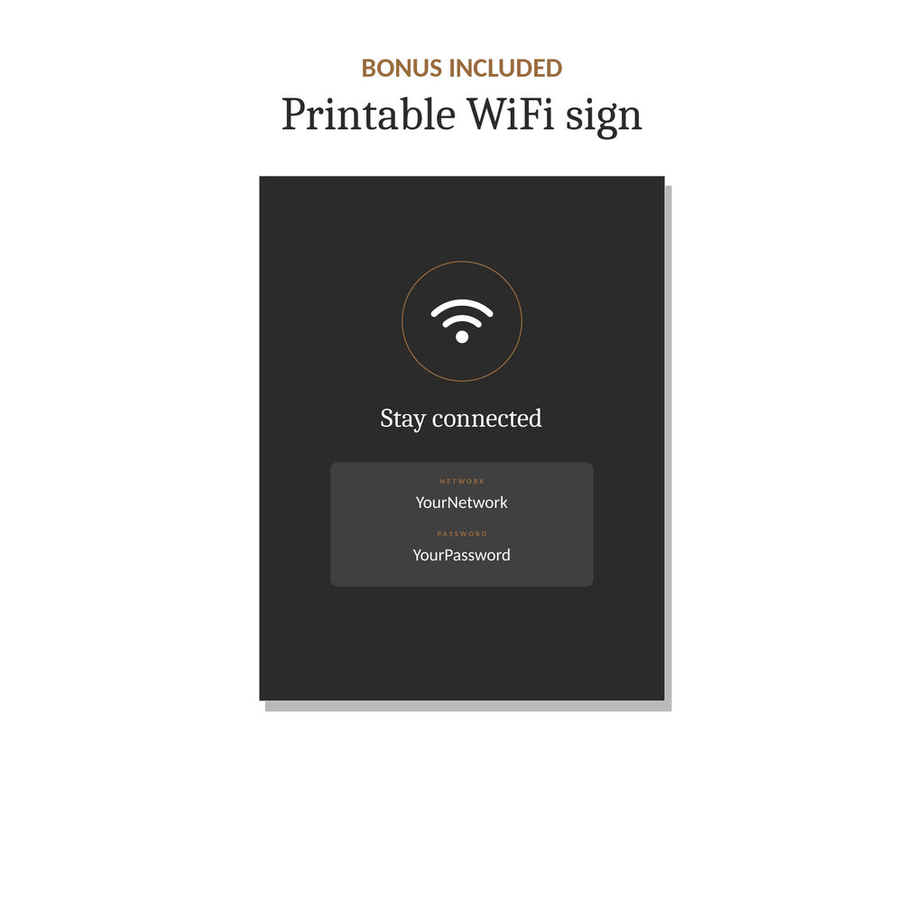 Bonus printable WiFi sign