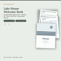 Lake House Airbnb Welcome Book Template – 18 Pages, No Canva