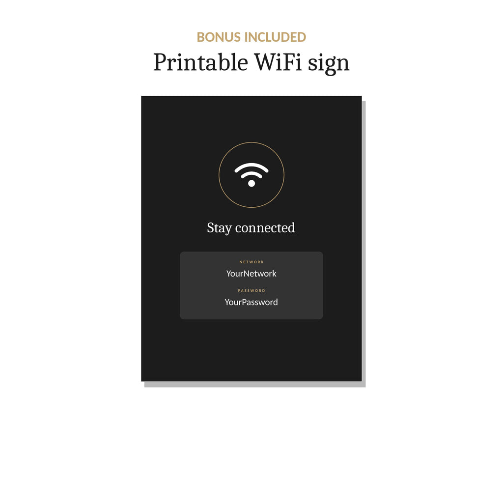Bonus printable WiFi sign